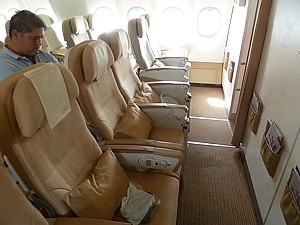 Etihad Airways economy seat